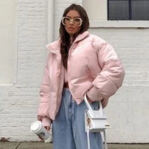 Zeagoo NWT Women's Long Sleeve Full Zipper Baggy Puffer Short Down Jacket Coat
